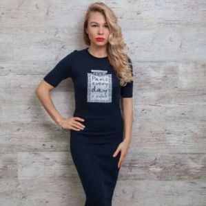 KNIGHT BLUE FASHION DESIGNER WOMEN DRESS